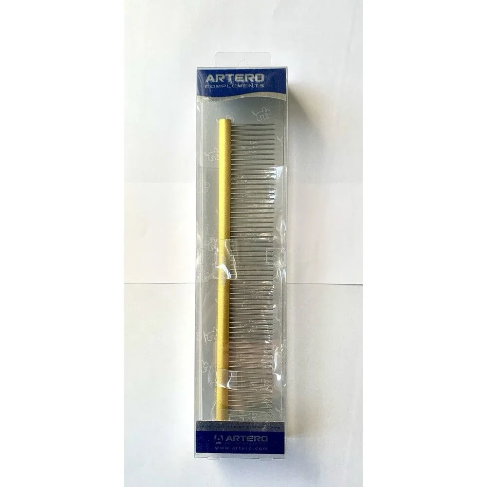 New Artero Giant Gold Comb Complements Professional Grooming Dog Cat Pets NIB